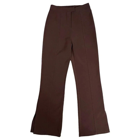 4th & Reckless Brown Side Split Dress Pants Flare Leg High Waisted Size Medium - Picture 1 of 9